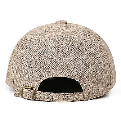 Womens Linen Cotton Flat Cap Lightweight Breathable Newsboy Style Hat