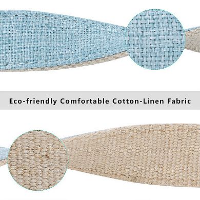 Dog Collar Adjustable Lightweight Comfort Cotton-Linen Pet Collars for All Breeds