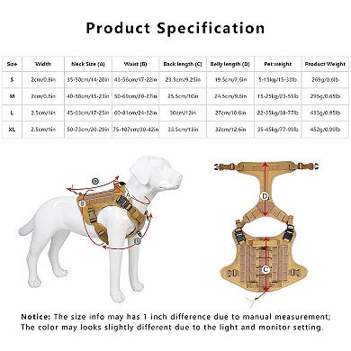 Adventure No Pull Dog Harness Adjustable Soft Padded Comfort Pet Harness Outdoors