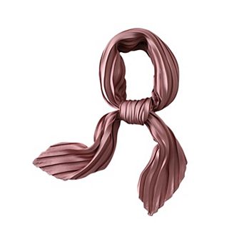 Womens Pleated Satin Scarf Soft Lightweight Elegant Accessory