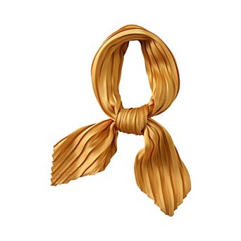 Womens Pleated Satin Scarf Soft Lightweight Elegant Accessory