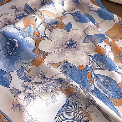 Womens Floral Satin Square Scarf Lightweight Soft Fashion Accessory