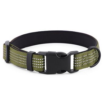 Dog Collar Reflective Soft Padded Adjustable Comfort Nylon Collars for All Breeds