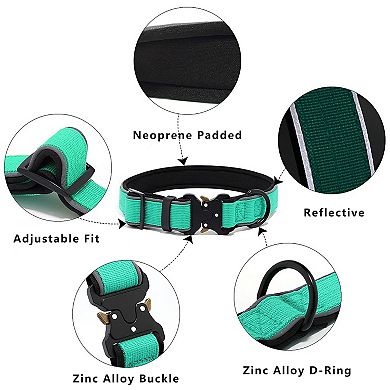 Dog Collar Reflective Comfort Padded Adjustable Adventure Nylon Pet Collars for All Breeds