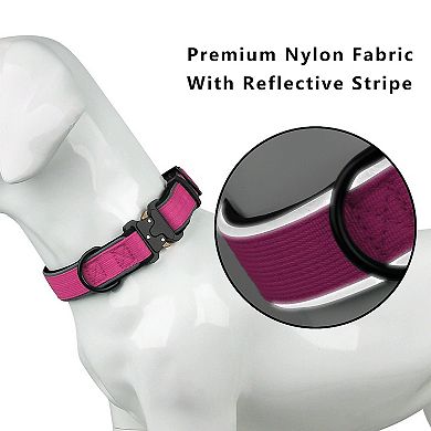 Dog Collar Reflective Comfort Padded Adjustable Adventure Nylon Pet Collars for All Breeds