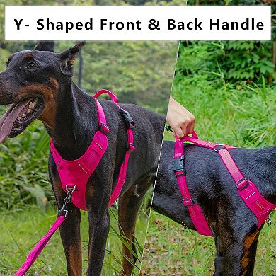 No Pull Dog Harness Reflective Adjustable Mesh Padded Comfort Pet Harness for All Breeds