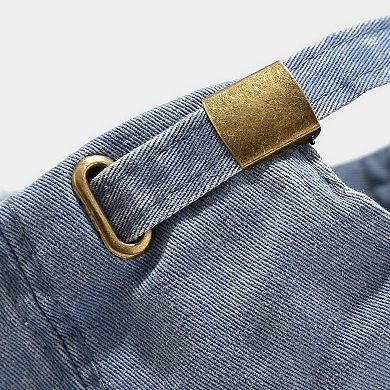 Distressed Washed Baseball Cap with Curved Brim