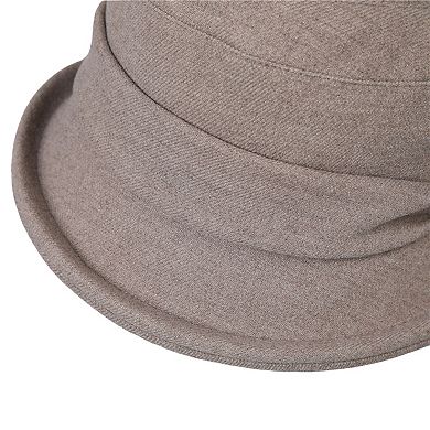 Womens Soft Structured Cloche Hat with Classic Side Band