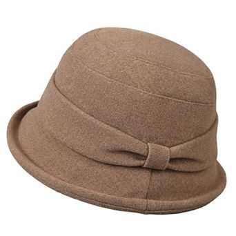 Womens Soft Structured Cloche Hat with Classic Side Band