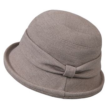 Womens Soft Structured Cloche Hat with Classic Side Band