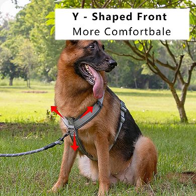 No Pull Dog Harness Reflective Adjustable Soft Padded Step-In Pet Harness for All Breeds