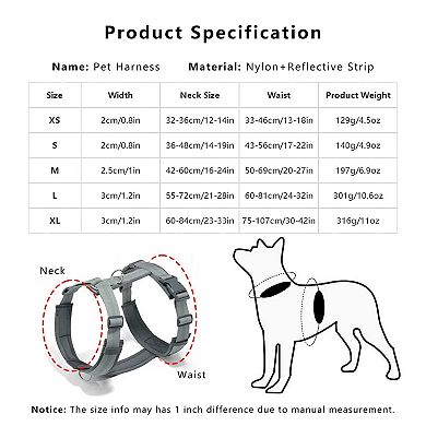 No Pull Dog Harness Reflective Adjustable Soft Padded Step-In Pet Harness for All Breeds