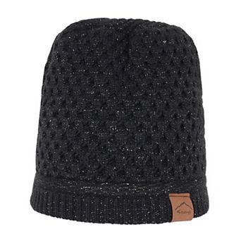 Womens Knit Beanie Hat with Ponytail Opening Soft Slouchy Winter Cap