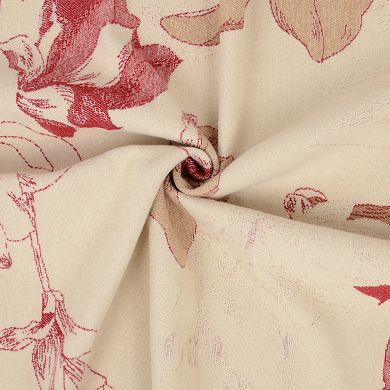 Womens Reversible Jacquard Knit Warm Scarf with Floral Pattern