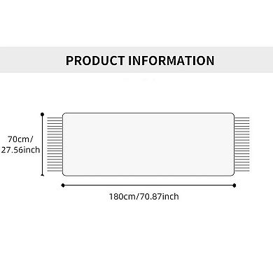 Womens Reversible Jacquard Knit Warm Scarf with Floral Pattern