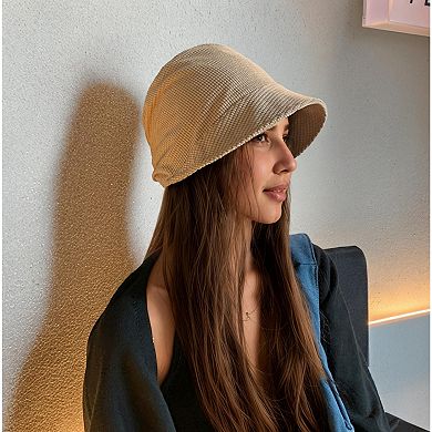Textured Soft Bucket Hat with Foldable Brim Relaxed Fit and Lightweight Fabric Design