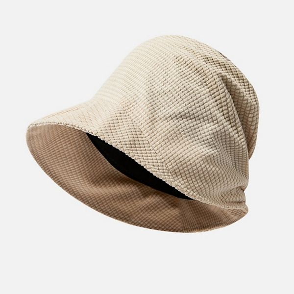 Textured Soft Bucket Hat with Foldable Brim Relaxed Fit and