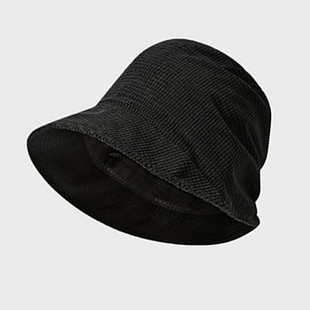 Textured Soft Bucket Hat with Foldable Brim Relaxed Fit and Lightweight Fabric Design