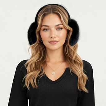 Plush Faux Fur Earmuffs with Soft Cushioned Ear Covers and Comfortable Wraparound Headband Design