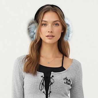 Plush Faux Fur Earmuffs with Soft Cushioned Ear Covers and Comfortable Wraparound Headband Design