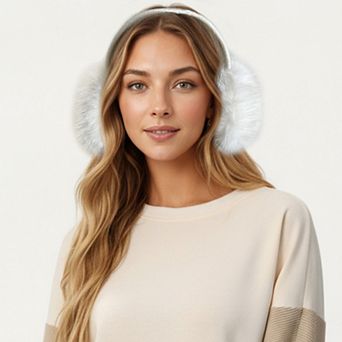 Plush Faux Fur Earmuffs with Soft Cushioned Ear Covers and Comfortable Wraparound Headband Design