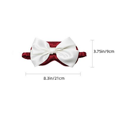 Satin Sleep Mask with Oversized Bow Detail and Elastic Comfort Fit