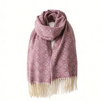 Womens Soft Winter Scarf with Fringe Detail Warm Lightweight Wrap