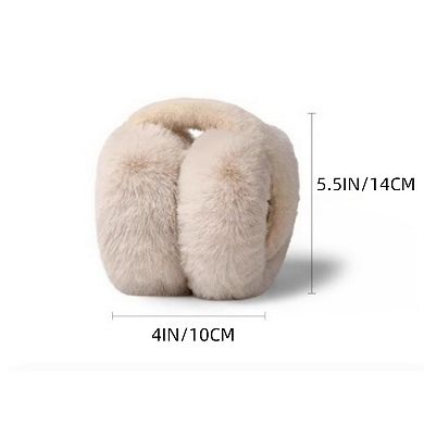 Plush Faux Fur Ear Muffs with Padded Ear Cushions and Soft Wraparound Design