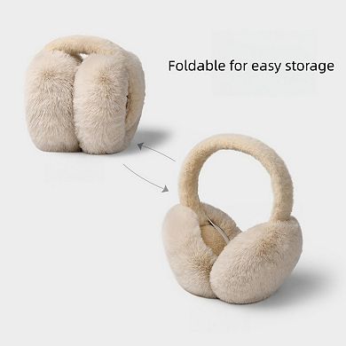 Plush Faux Fur Ear Muffs with Padded Ear Cushions and Soft Wraparound Design