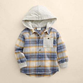 Kids 4-12 Little Co. by Lauren Conrad Organic Flannel Hooded Overshirt