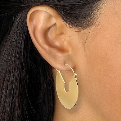 PalmBeach Jewelry Goldtone Luna Disk Earrings, 36x36mm