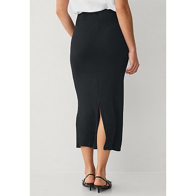 ellos Plus Size Stretch Knit Pull On A Line Maxi Skirt