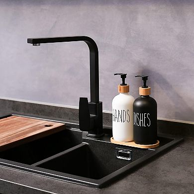 Great Ambitions Soap Dispenser Set,Contains Hand and Dish Soap Dispenser,Suitable for Kitchen Decor