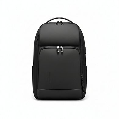 AKSZRI 17" Multi-Use Laptop Backpack - Expandable & Water-Resistant with USB Port, Black