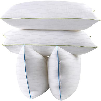 Great Ambitions Bed Pillows Size Set of 2,for Sleeping, Adjustable Pillows 2 Pack with Zipper