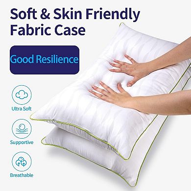 Great Ambitions Bed Pillows Size Set of 2,for Sleeping, Adjustable Pillows 2 Pack with Zipper