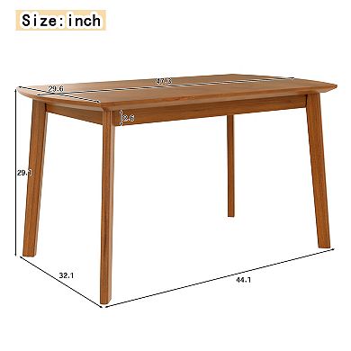 Merax 47 Inch Mid Century Modern Dining Table, Rectangular Dinette Table