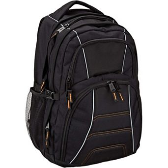 AKSZRI Basics Laptop Backpack Fits Up to 17-Inch Laptops, Black