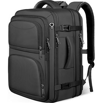 AKSZRI Expandable TSA-Approved Carry-On Backpack for 17.3" Laptop, Lightweight Business Travel Bag