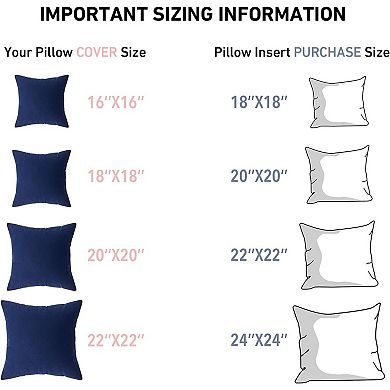 Great Ambitions18x18 Pillow (Set of 2)Inserts Square Decorative Pillows for Sofa,Bed and Home Decor