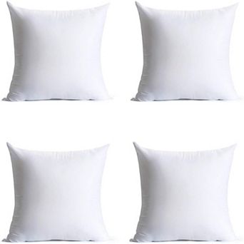 Great Ambitions 18 x 18 in Pillow Inserts, Set of 4 Cushion Throw Pillow