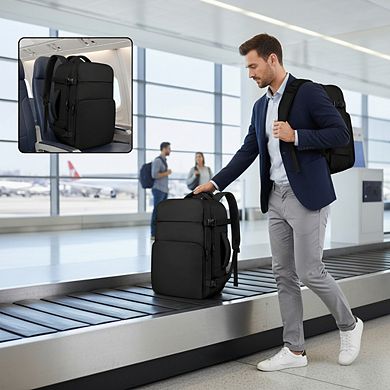 AKSZRI Friendly 15.6" Travel Backpack - Flight Approved Personal Item for Business & Weekender