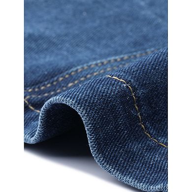 Women's Plus Size Denim Jacket Button Closed Long Sleeves Shirts Trendy Jean Shacket Jackets