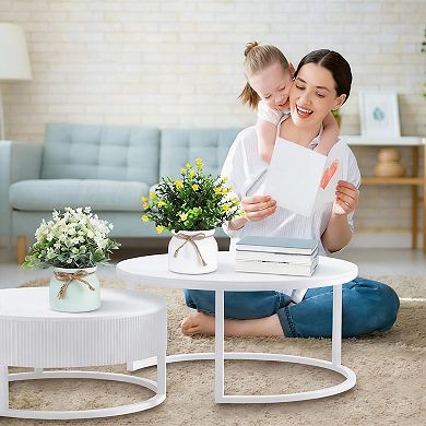 4 Artificial Farmhouse Macaron Potted Plants - Low Maintenance Decor for Home & Office