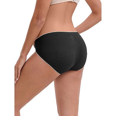 Women's Mid-Waisted Tummy Support Maternity Briefs Hi-Cut Seamless Comfortable Underwears 3 Packs