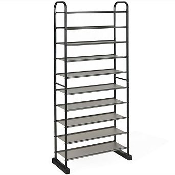 10 tier Freestanding Shoe Rack with Durable Metal Frame