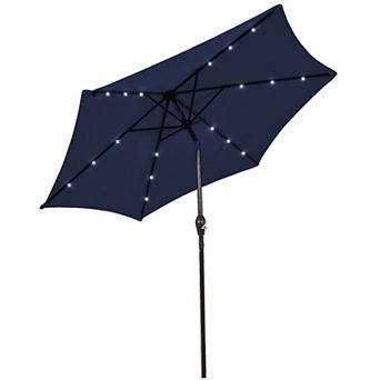 10 Foot Outdoor Patio Umbrella with Bright Solar LED Lights