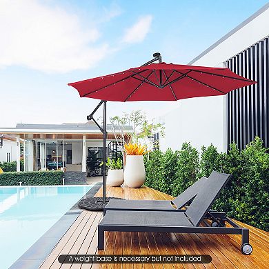 10 Feet Patio Cantilever Umbrella with Tilting System