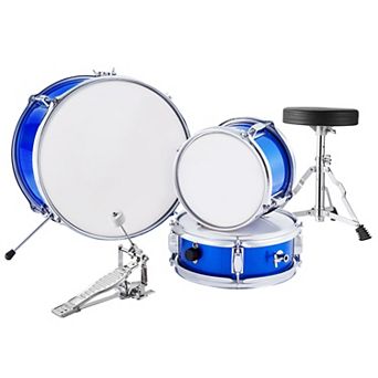 Kids Drum Set 3 pc Beginner Drum Kit with Stool and Cymbal