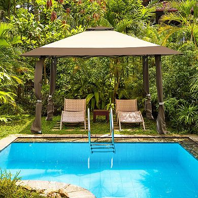 13 x 13 Ft Pop Up Gazebo Canopy Tent with Carry Bag for Patio Garden